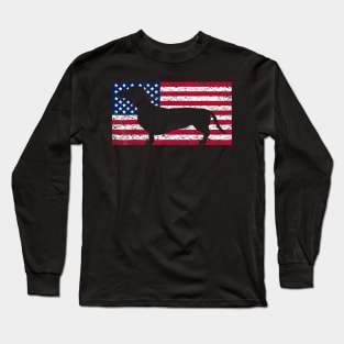 Dachshund American Flag 4th Of July Long Sleeve T-Shirt